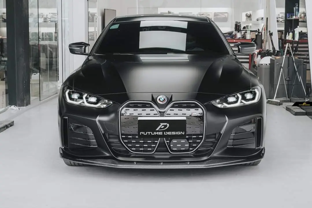 Bmw I4 G26 2022+ Carbon Fiber Front Lip Spoiler Ver. Ii By Future Design 1