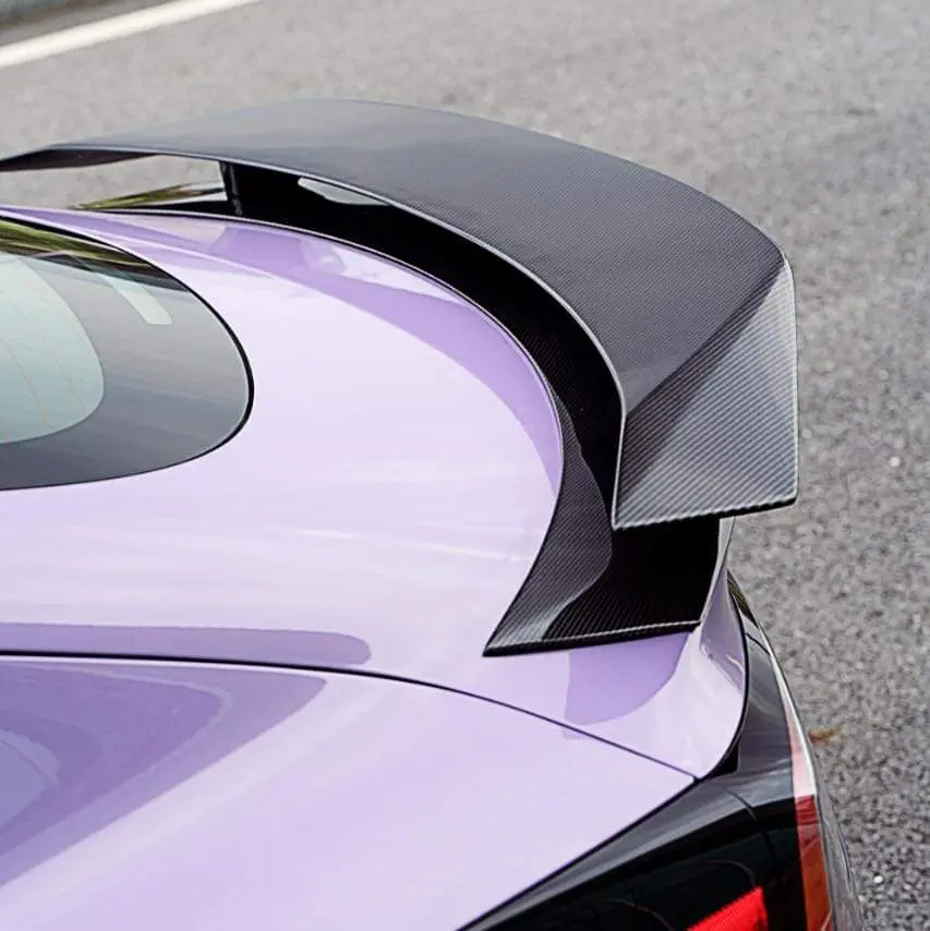 Cmst Double Decks Carbon Fiber Rear Wing Spoiler For Tesla Model 3 Highland 2023+ 1