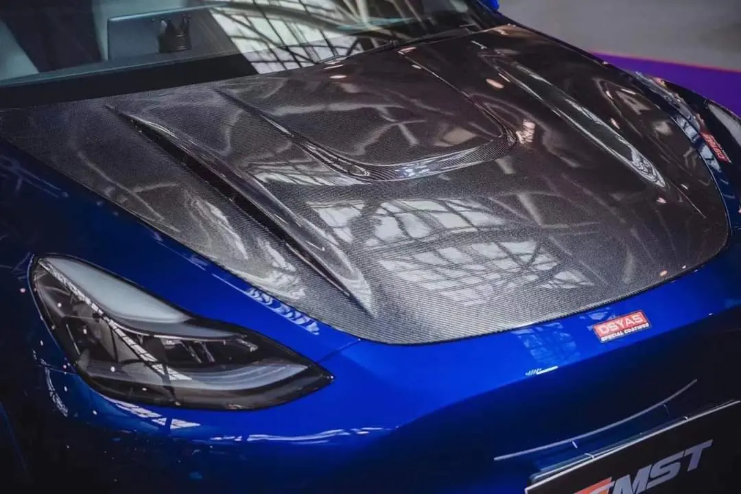 Cmst Carbon Fiber Front Hood Bonnet Type A For Tesla Model Y 1