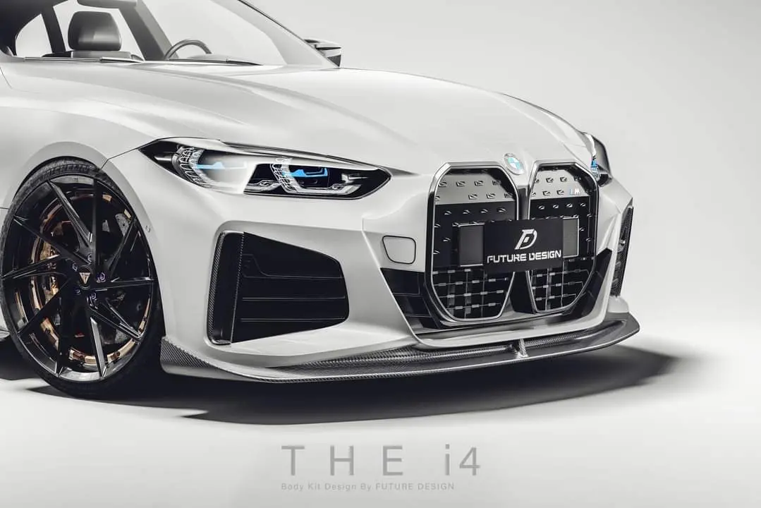 Bmw I4 G.3 2022+ Carbon Fiber Front Lip Spoiler Ver. I By Future Design 1