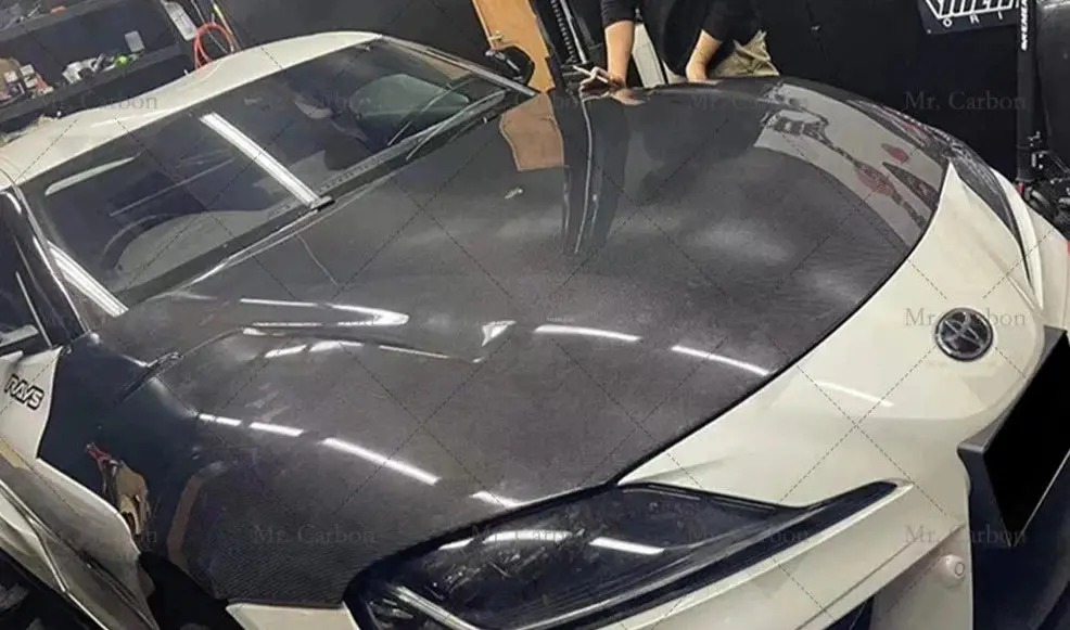 Oe Style Carbon Fiber Front Hood Bonnet For Toyota Gr Supra A90 A91 1