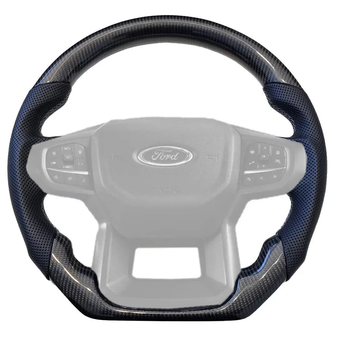 Ranger Raptor Steering Wheel - Leather/Carbon Red 1
