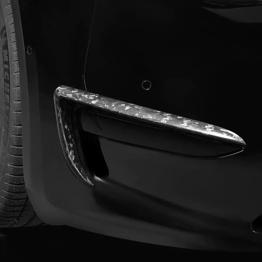Carbonati Usa Tesla Model Y Carbon Fiber Fog Light Trim Frame 3