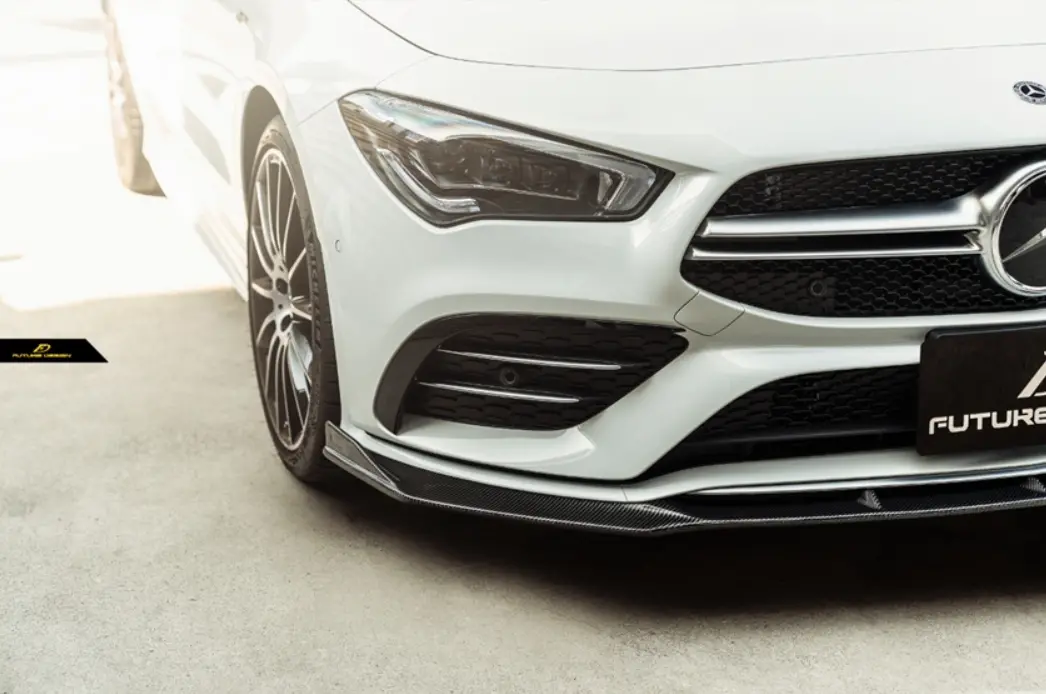 Future Design Carbon Fiber Front Lip For Mercedes-Benz Cla C118 Cla35 Cla250 1