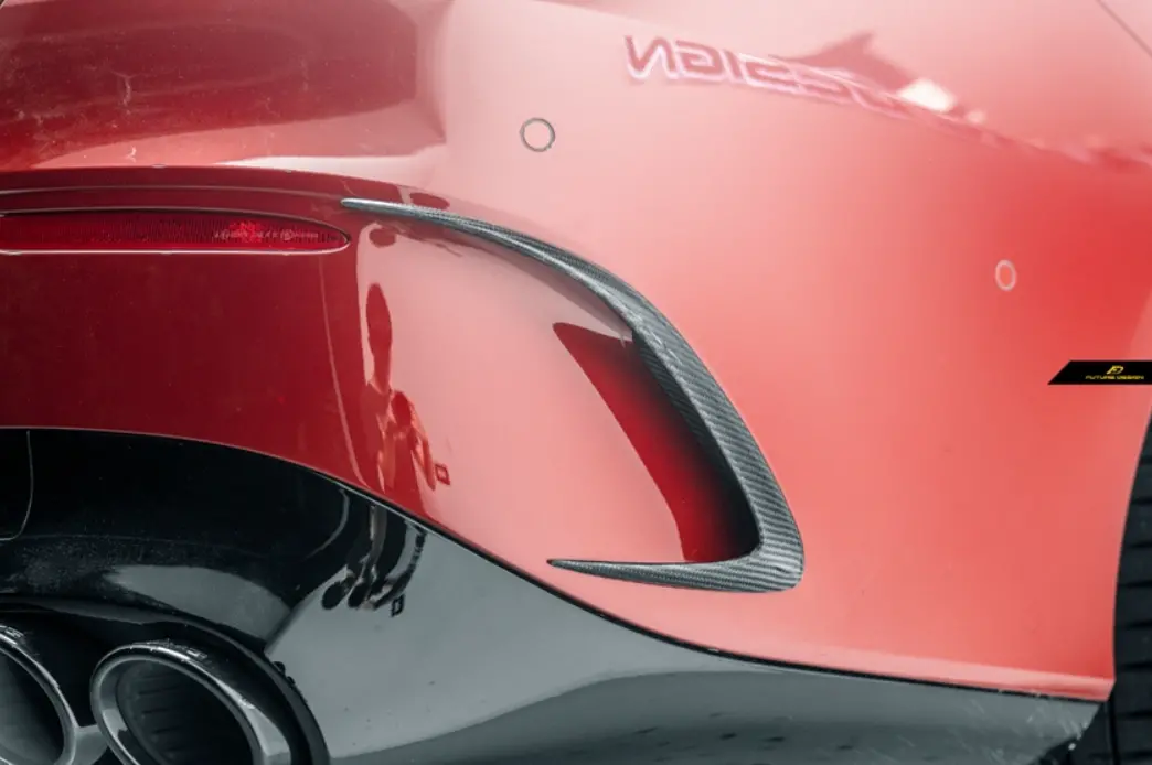 Future Design Rear Bumper Carbon Fiber Canards For Cla C118 Cla45 Cla35 Cla250 2020+ 1