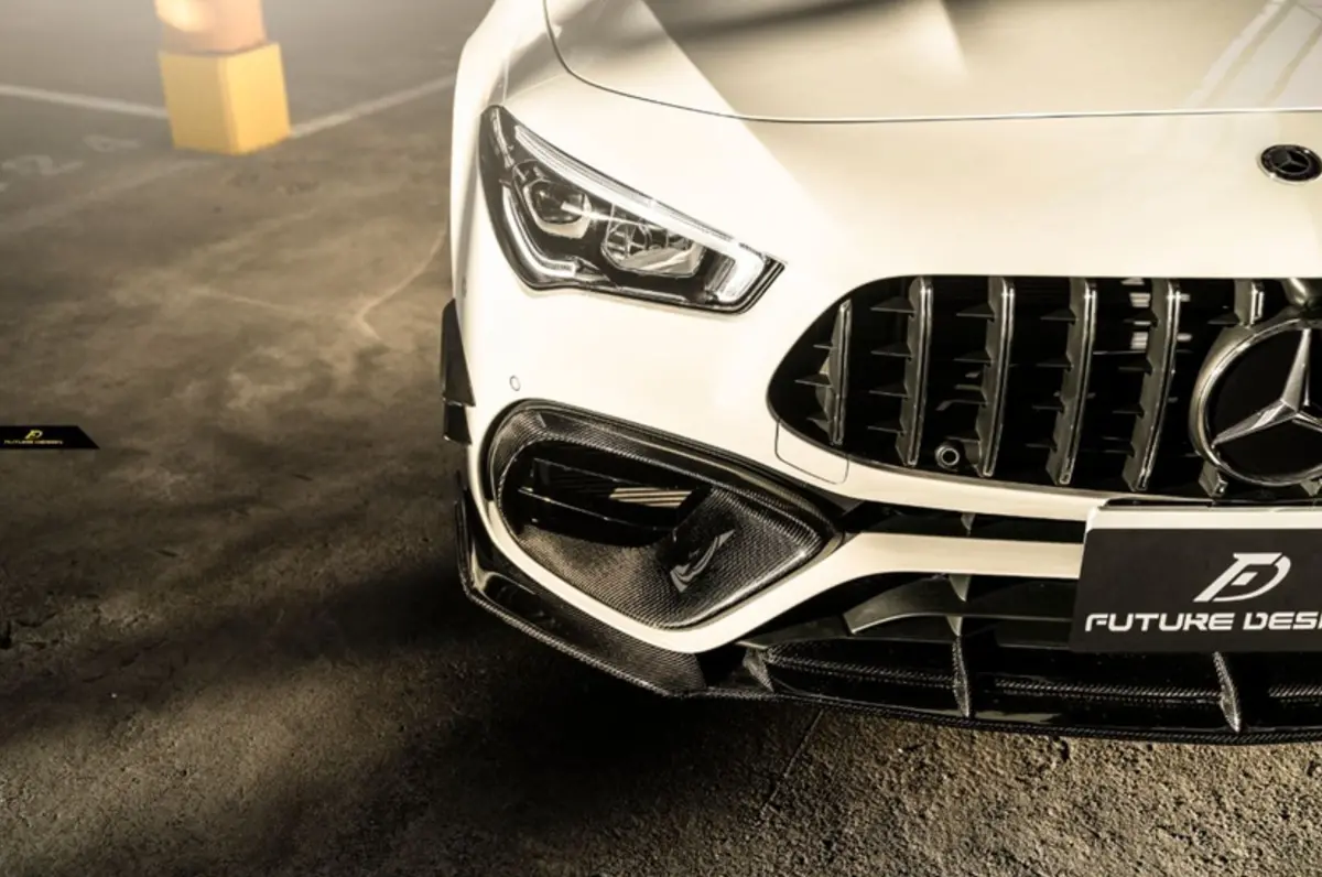 Future Design Carbon Fiber Front Lip For Mercedes-Benz Cla C118 Cla45 2