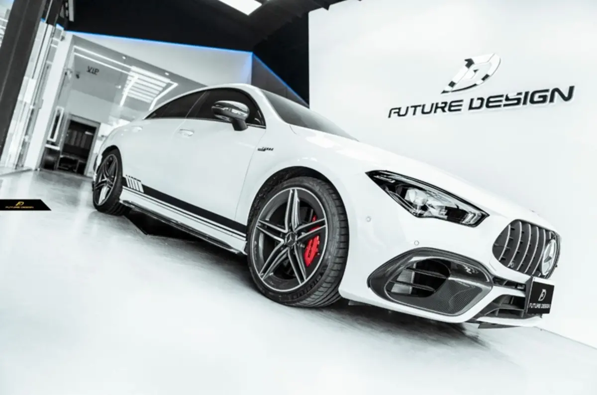 Future Design Carbon Fiber Side Skirts Ver.2 For Mercedes-Benz Cla C118 Cla45 Cla35 Cla250 2