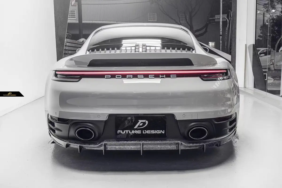 Future Design Carbon Fiber Rear Diffuser For Porsche 911 992 Carrera & 4 & S & 4S 1