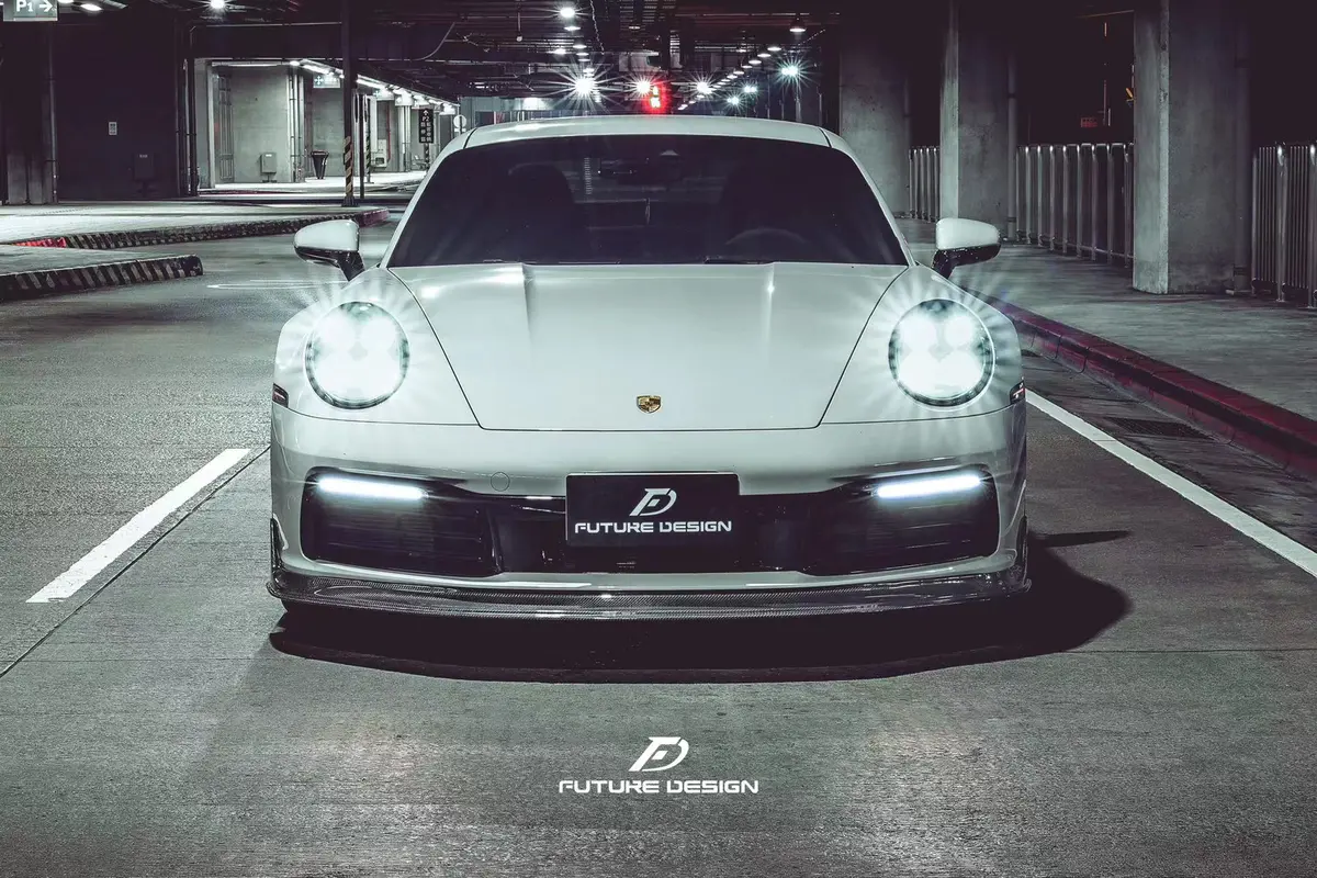 Future Design Carbon Fiber Front Lip Splitter For Porsche 992 Carrera & 4 & S & 4S 1