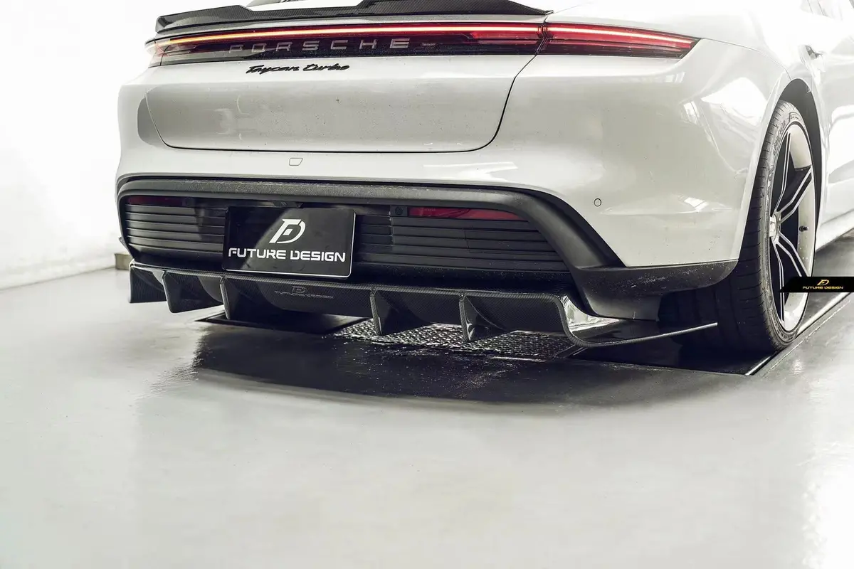 Future Design Carbon Fiber Rear Diffuser For Porsche Taycan Base & 4S 1