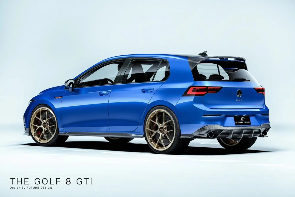 Volkswagen Golf 8 Gti Mk8 Carbon Fiber Side Skirts By Future Design 1
