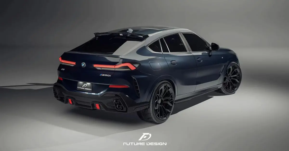 Future Design Carbon Fiber Rear Roof Spoiler For Bmw X6 X6m G06 2020+ 2