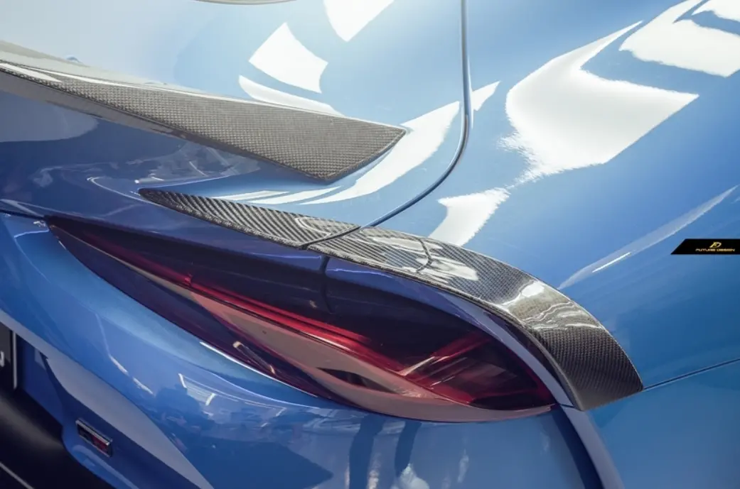 Future Design Carbon Fiber Taillight Trim 4 Pcs For Toyota Supra A90 Gr 1