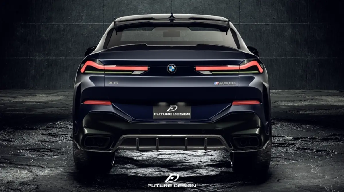 Future Design Carbon Fiber Rear Diffuser For Bmw X6 G06 2020+ 1