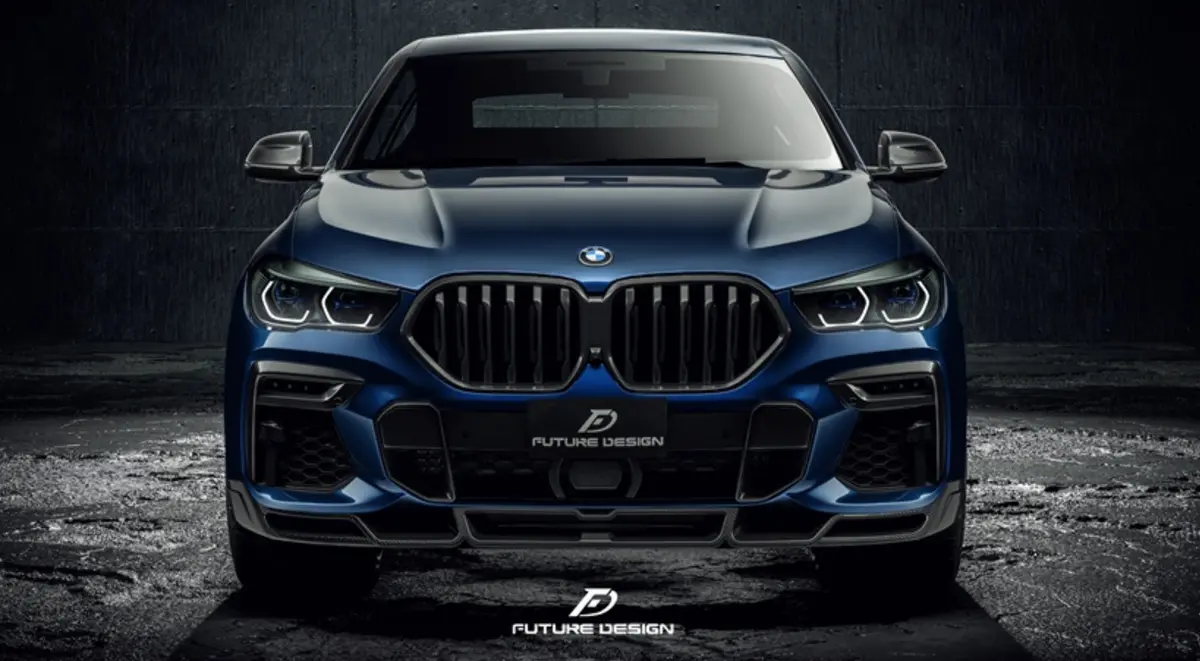 Future Design Carbon Fiber Front Lip For Bmw X6 G06 2020+ 1