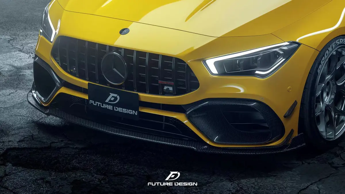 Future Design Carbon Fiber Front Lip For Mercedes-Benz Cla C118 Cla45 1