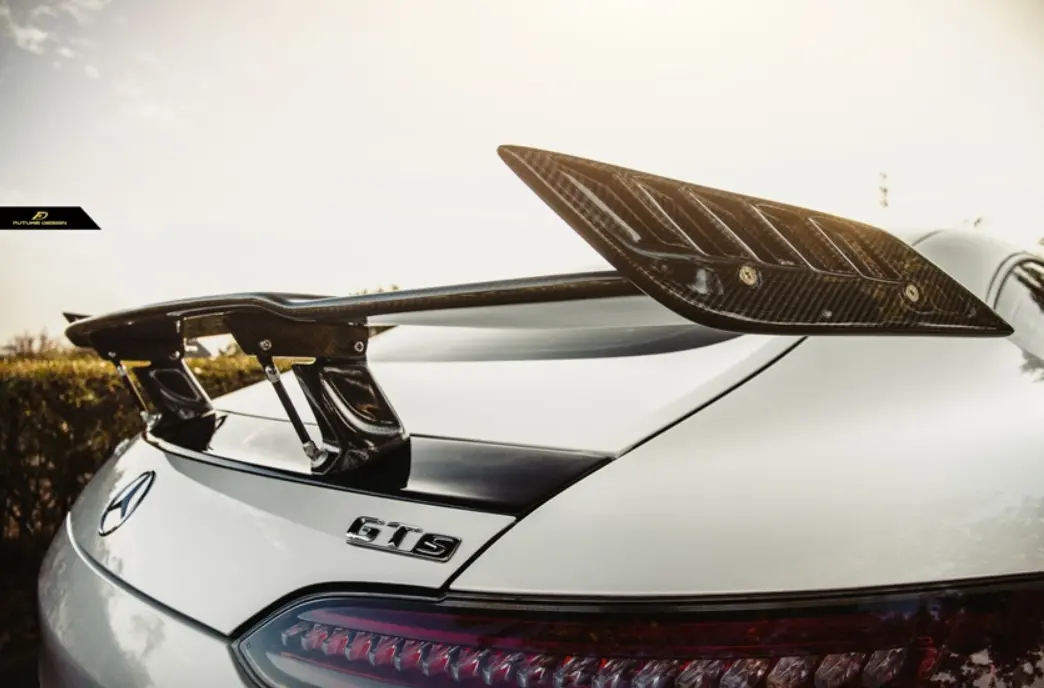 Future Design Rt Style Carbon Fiber Rear Spoiler Wing For Mercedes-Benz Amg Gt Gts C190 2015+ 1