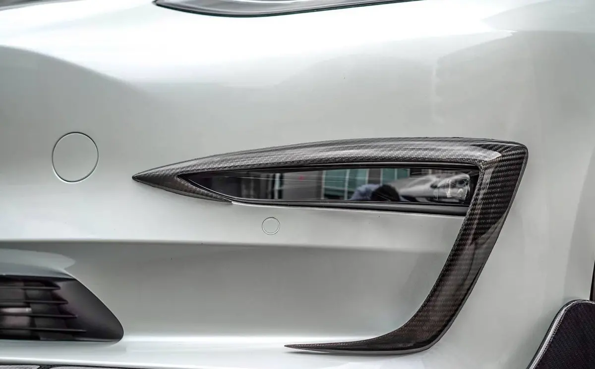 Future Design Carbon Fiber Fog Light Trim For Tesla Model 3 1