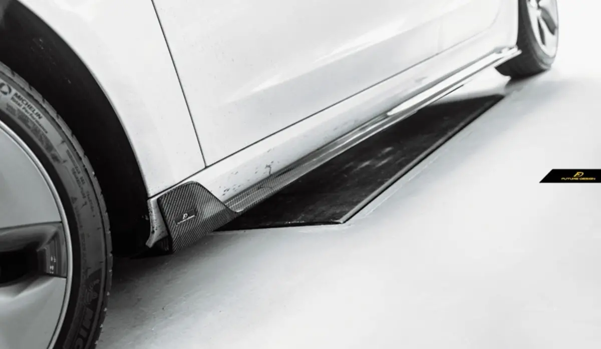 Future Design Carbon Fiber Side Skirts For Tesla Model 3 1