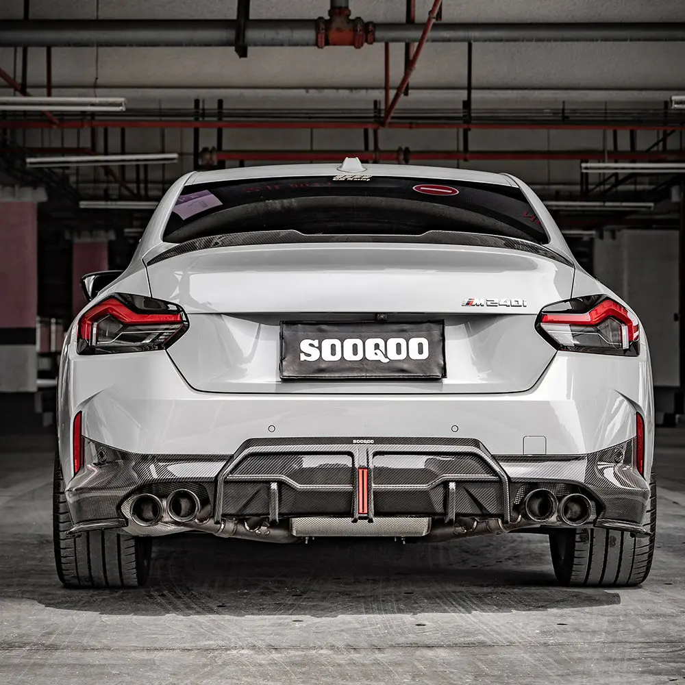 Sooqoo Bmw 2-Series G42 Dry Carbon Fiber Rear Diffuser 1