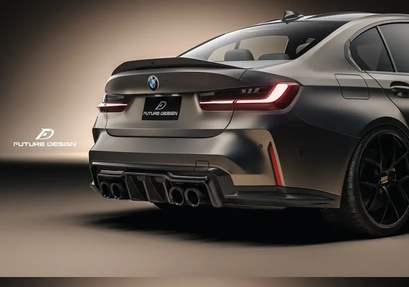 Future Design Carbon Fiber V1 Rear Spoiler Wing For Bmw G80 M3 1