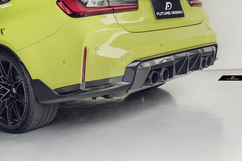 Future Design Carbon Fiber M Performance Rear Bumper Splitter For M3 G80 & M4 G82 G83 2020+ 1