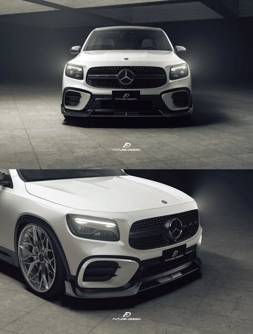 Future Design Carbon Fiber Front Lip Spoiler For Mercedes-Benz Glb250 Amg / Glb35 Amg X247 2025+ 2