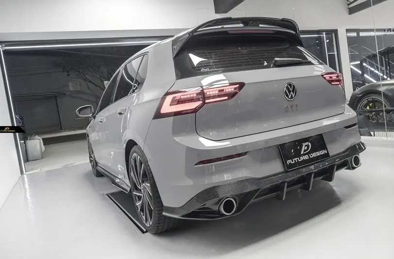 Future Design Carbon Fiber Rear Diffuser For Volkswagen Golf 8 Gti Mk8 1