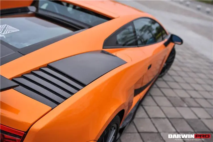 Darwinpro 2004-2008 Lamborghini Gallardo Coupe Engine Side Cover Heat Extract Vent Covers 1