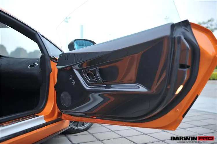 Darwinpro 2004-2014 Lamborghini Gallardo Coupe Carbon Fiber Inner Door Panels 1