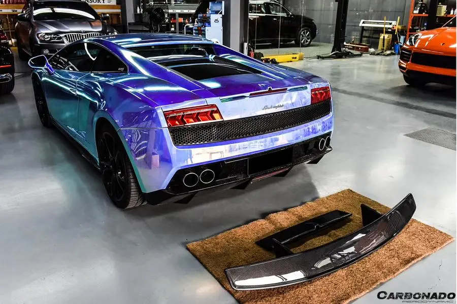 Carbonado 2004-2014 Lamborghini Gallardo Dc Style Carbon Fiber Trunk Spoiler 2