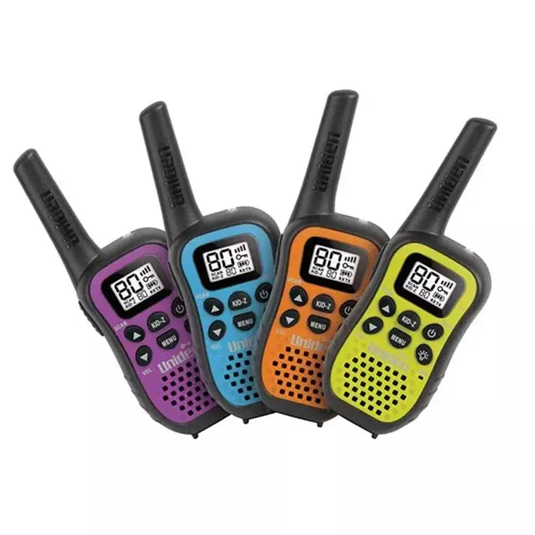 Uniden Uh45-4 Quad Pack 500Mw Uhf-Cb Handhelds - Coloured Face Plates Mini Walkie Talkie 3+Km 20+Hrs 80Channels Compact Size Aaa 1