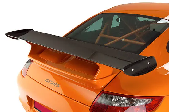 Porsche 997 911 Gt3 Rs Style Carbon Fiber Rear Wing Spoiler W/Trunk 1