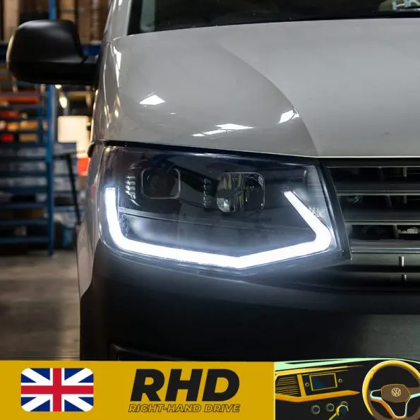 Transporter T6 Headlights - V3 Led Drl - Black Ltd 1