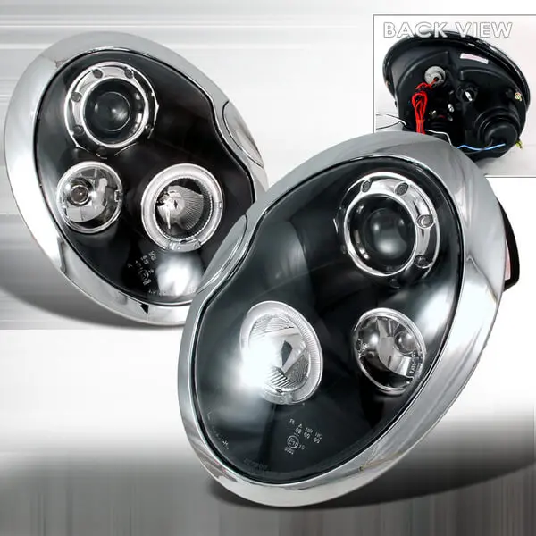 Mini Cooper 01-05 Black Housing Led Projector Headlight 1