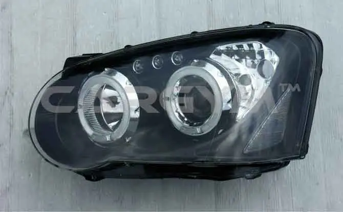 Subaru Impreza Wrx 03-05 Led Angel Eyes Black Housing Headlight 1