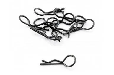 540-17-163 Bent 1/10 Body Clips, Black 10 Pack 1