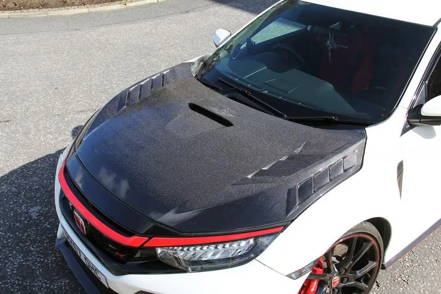 Carbonado 2015-2021 Honda Civic Type R Fk8 M Style Autoclave Double Carbon Fiber Hood 1