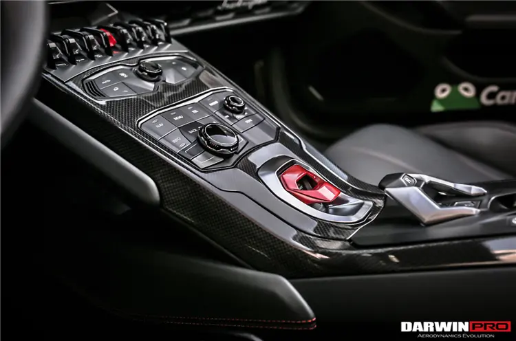 Darwinpro 2015-2019 Lamborghini Huracan Lp610/Lp580 Autoclave Carbon Fiber Center Console Border Trim 1