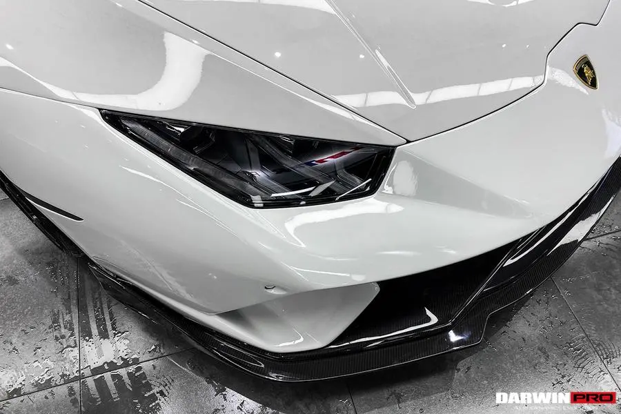 Darwinpro 2015-2020 Lamborghini Huracan Lp610/Lp580 Bkss Style Partial Carbon Front Bumper W/ Lip 2