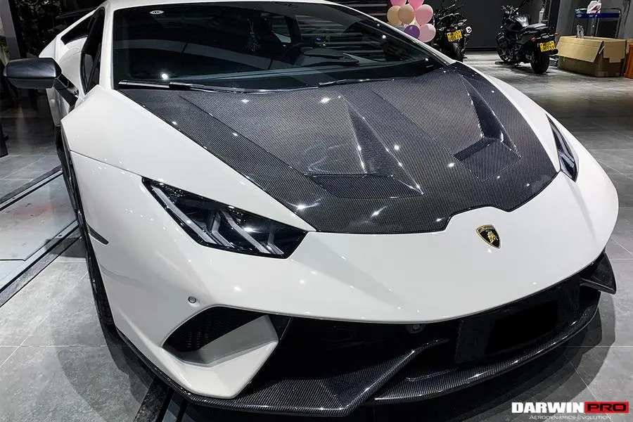 Darwinpro 2015-2020 Lamborghini Huracan Lp610/Lp580 Bkss Style Carbon Fiber Hood 2