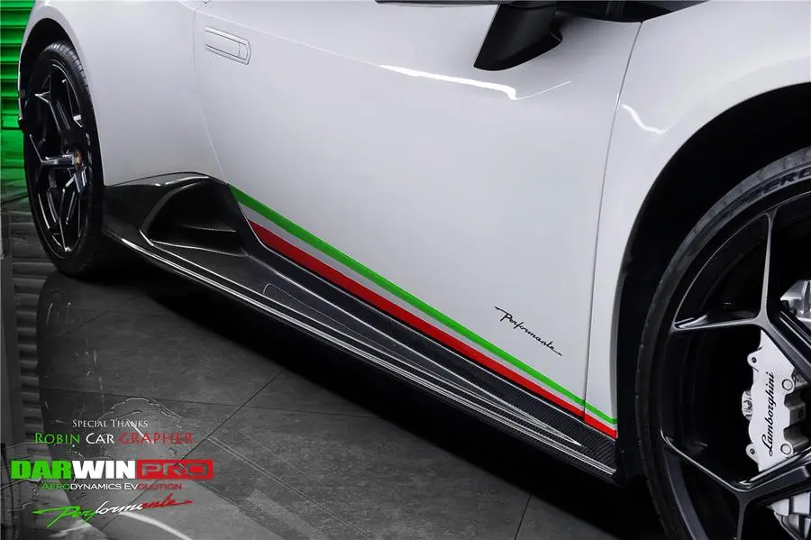 Darwinpro 2015-2020 Lamborghini Huracan Lp610/Lp580 Evo Style Side Skirts 1