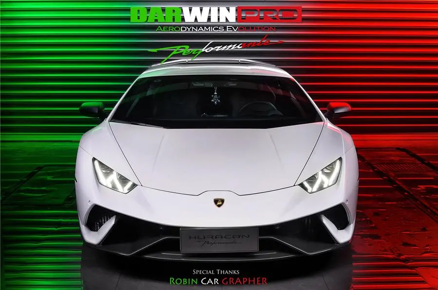 Darwinpro 2015-2020 Lamborghini Huracan Lp610/Lp580 Performante Style Partial Carbon Fiber Aero Full Kit 2