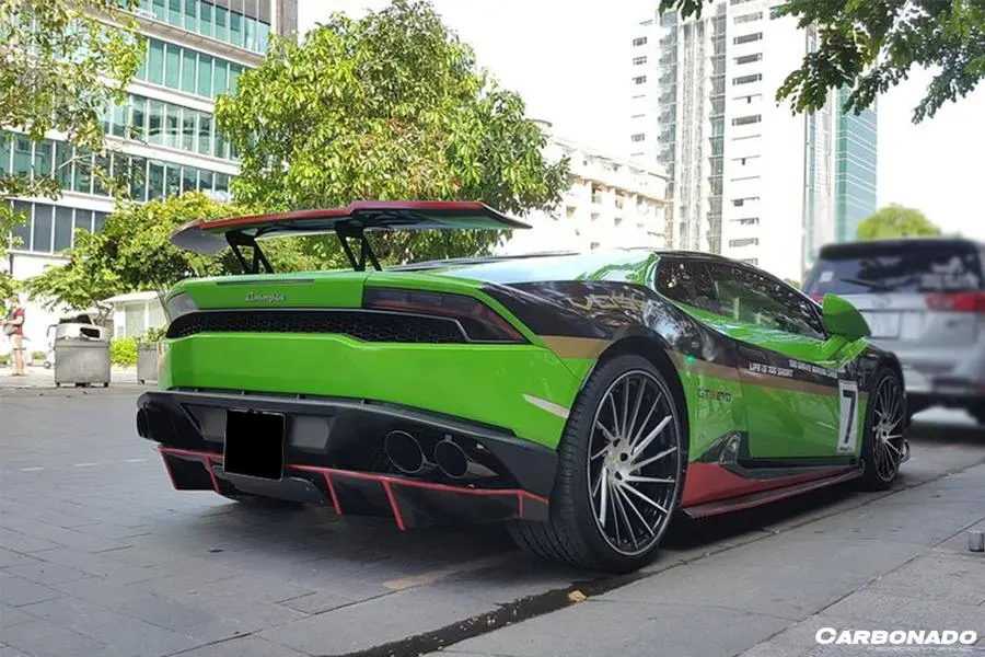 Carbonado 2015-2020 Lamborghini Huracan Lp610/Lp580 Rzs Style Carbon Fiber Rear Diffuser 1