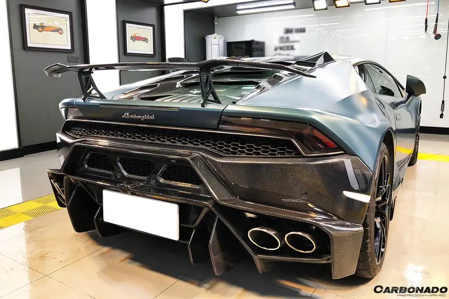 Carbonado 2015-2020 Lamborghini Huracan Lp610/Lp580 Vrs Style Carbon Fiber Trunk Spoiler 1