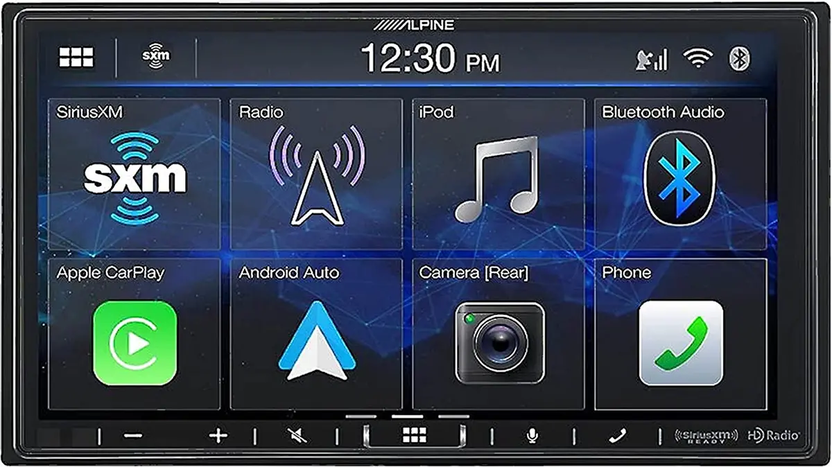 Alpine Ilx-407 7" Double-Din Shallow Chassis Digital Media Receiver W /  Apple Carplay & Android Auto 1