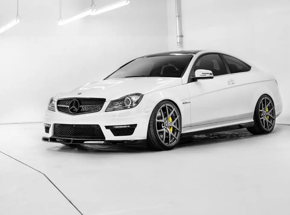 Mercedes-Benz 2012+ W204 C63 Amg Vorst Style Carbon Front Spoiler 1