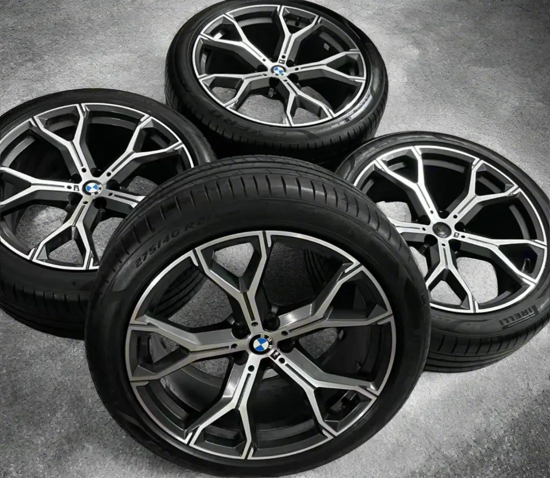 (Demo Car Wheels) 21” Bmw X5 / X6 741M M-Performance Oe Complete Wheels Set 1