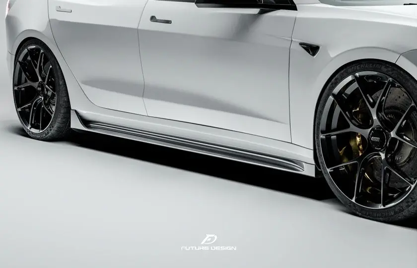 Future Design Carbon Fiber Side Skirts For Tesla Model 3 2023+ 1