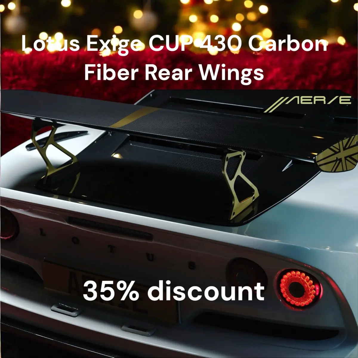 Aerie Performance Lotus Exige Cup 430 Carbon Fiber Rear Wings 1